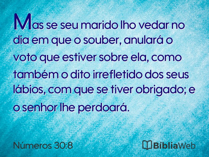 Números 30:8 em imagem para compartilhar