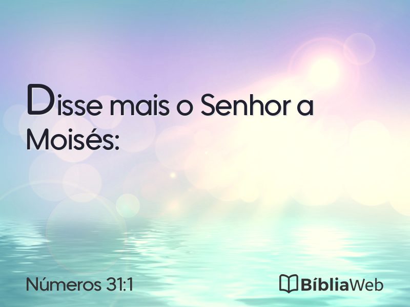 Números 31:1 em imagem para compartilhar