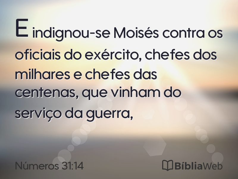 Números 31:14 em imagem para compartilhar