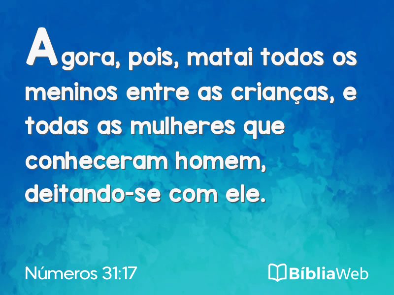 Números 31:17 em imagem para compartilhar