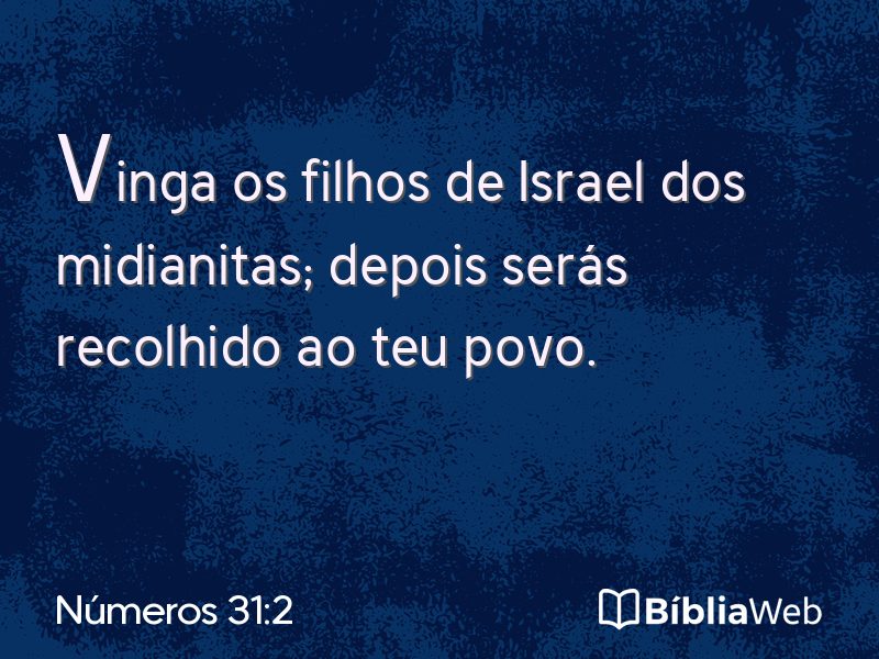 Números 31:2 em imagem para compartilhar