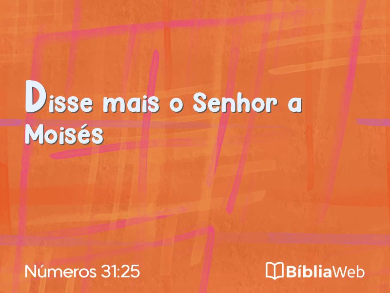Números 31:25 em imagem para compartilhar
