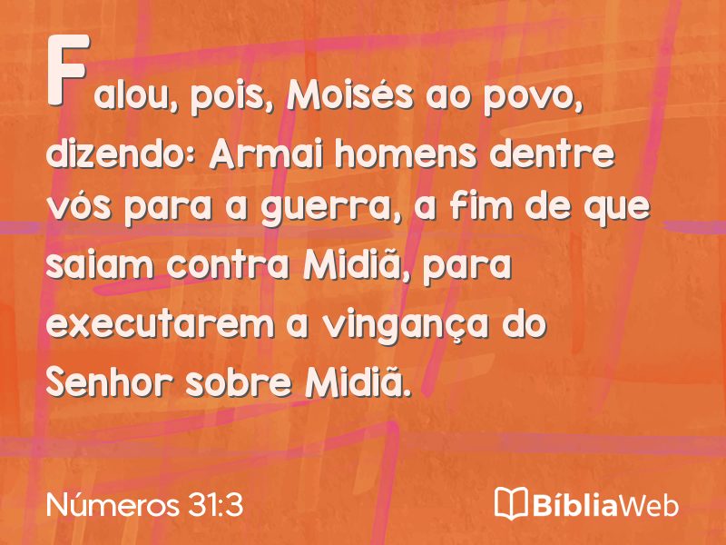 Números 31:3 em imagem para compartilhar