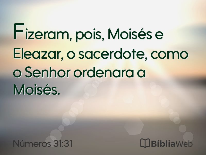 Números 31:31 em imagem para compartilhar