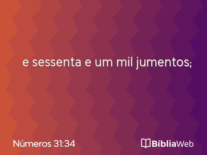 Números 31:34 em imagem para compartilhar