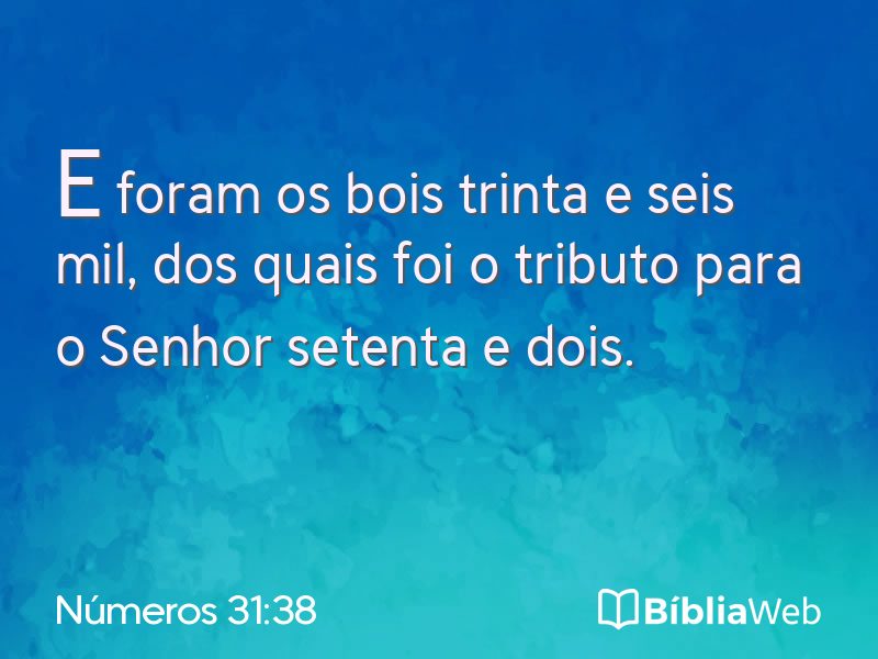 Números 31:38 em imagem para compartilhar
