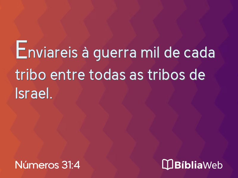 Números 31:4 em imagem para compartilhar