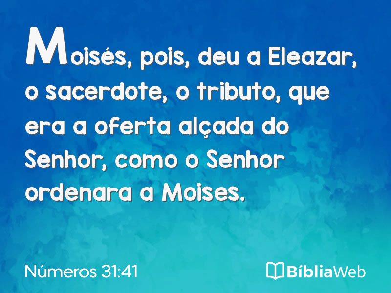 Números 31:41 em imagem para compartilhar
