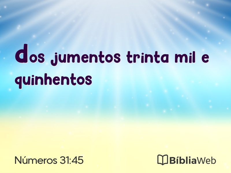 Números 31:45 em imagem para compartilhar