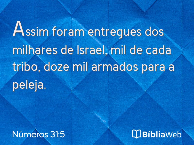 Números 31:5 em imagem para compartilhar