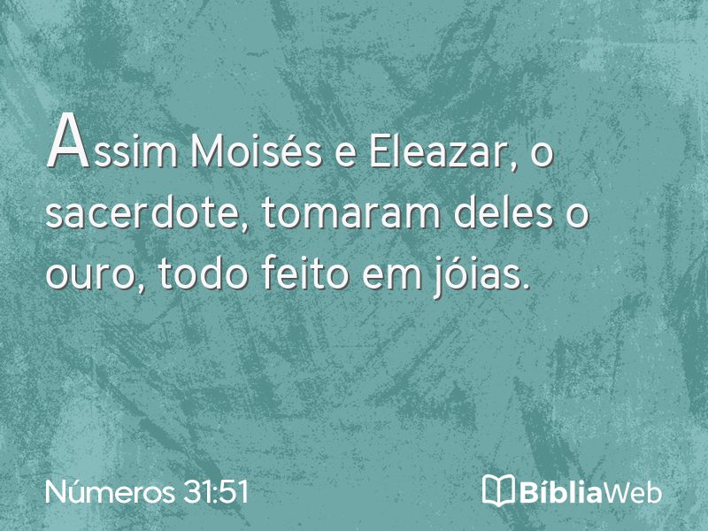 Números 31:51 em imagem para compartilhar