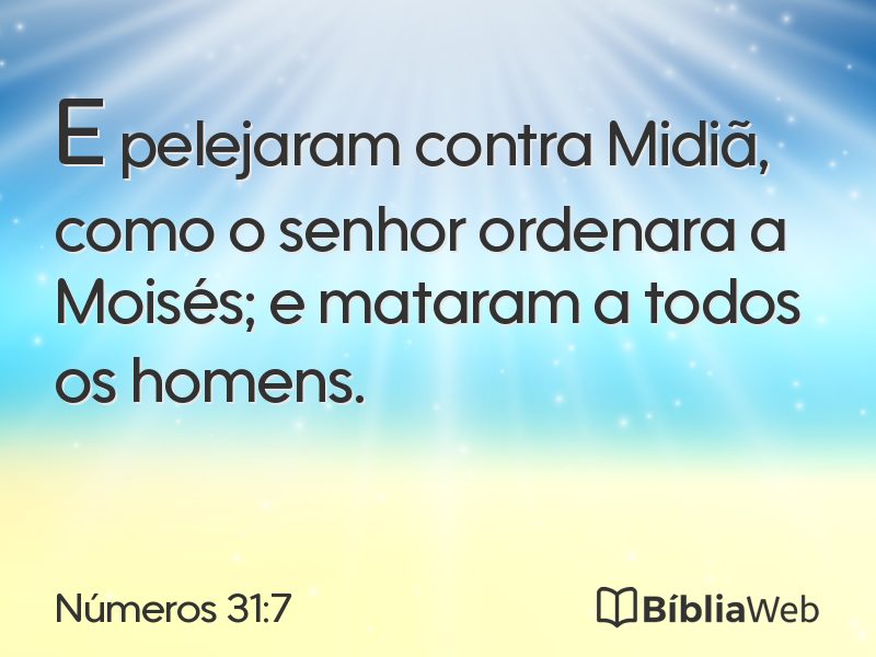 Números 31:7 em imagem para compartilhar