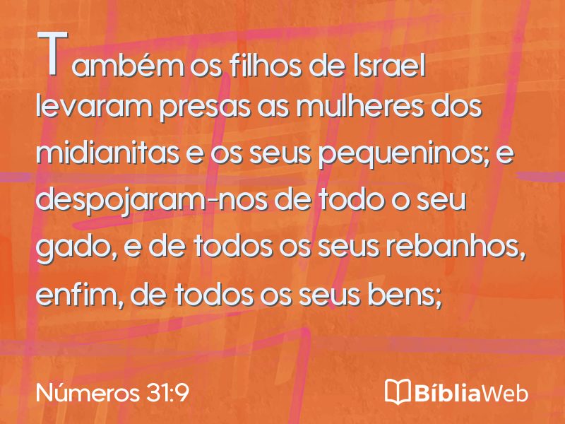 Números 31:9 em imagem para compartilhar