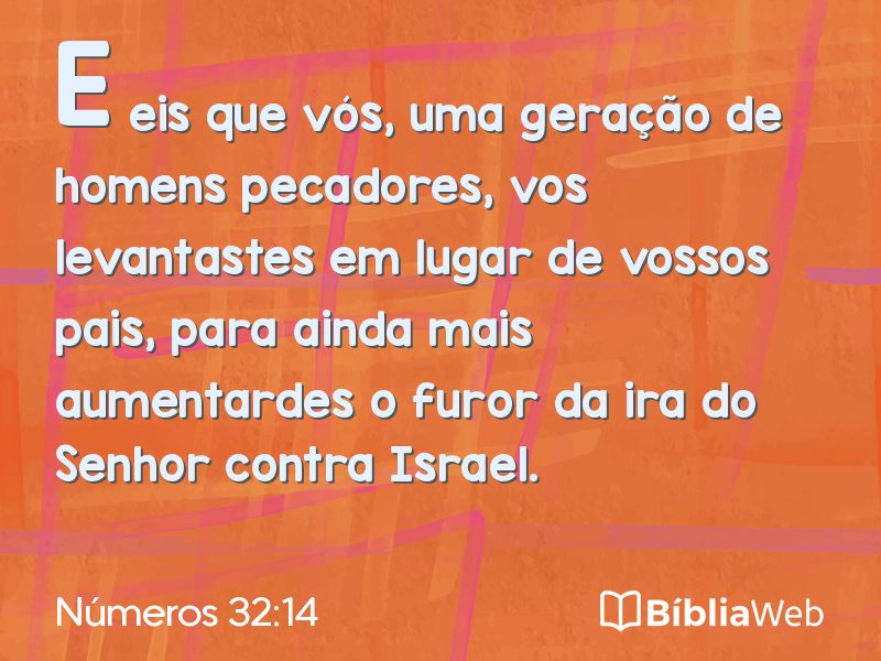 Números 32:14 em imagem para compartilhar