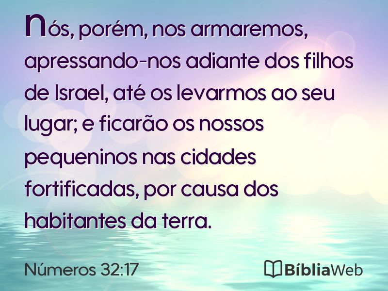 Números 32:17 em imagem para compartilhar
