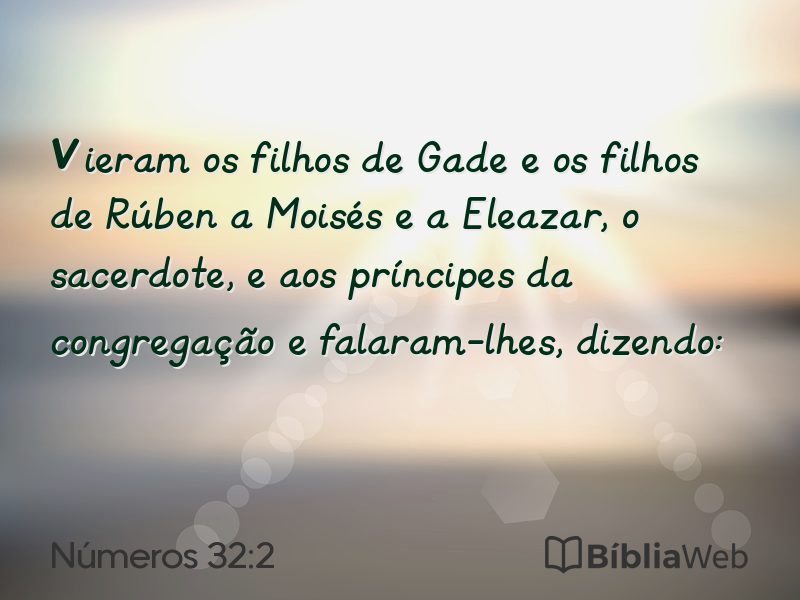 Números 32:2 em imagem para compartilhar