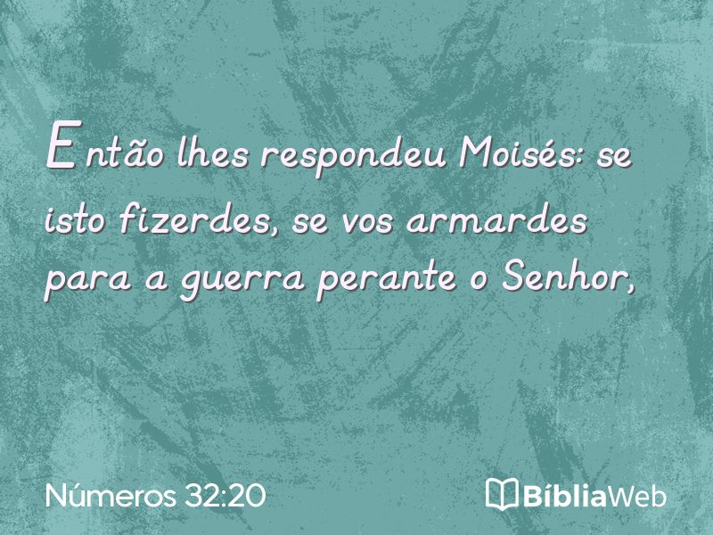 Números 32:20 em imagem para compartilhar