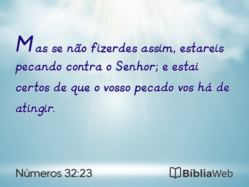 Números 32:23 em imagem para compartilhar