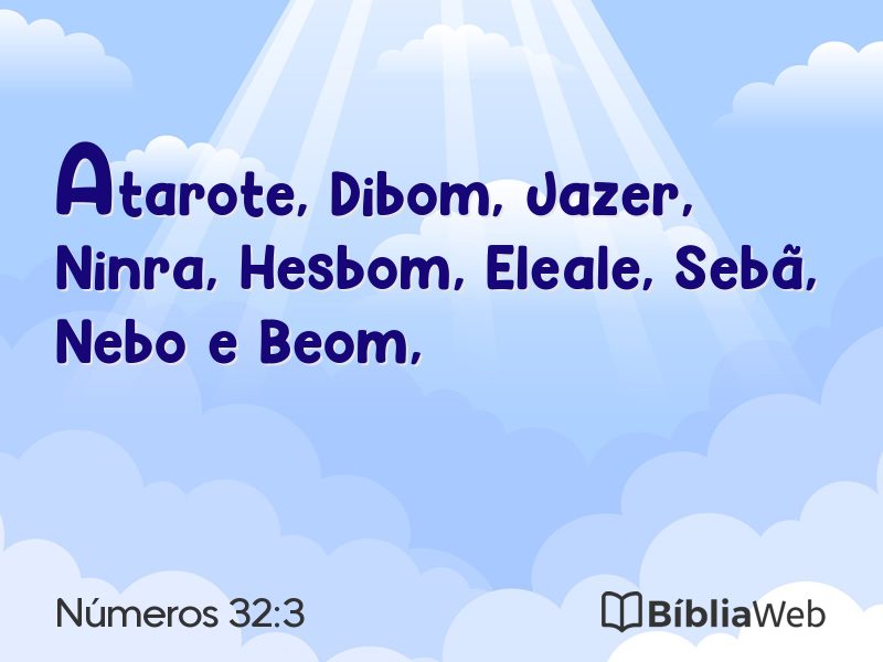 Números 32:3 em imagem para compartilhar