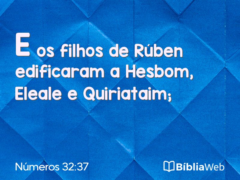 Números 32:37 em imagem para compartilhar