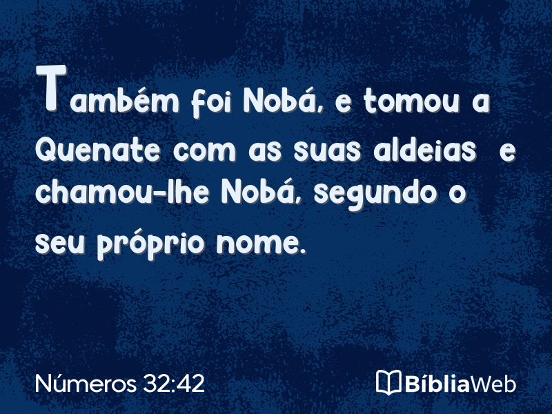 Números 32:42 em imagem para compartilhar