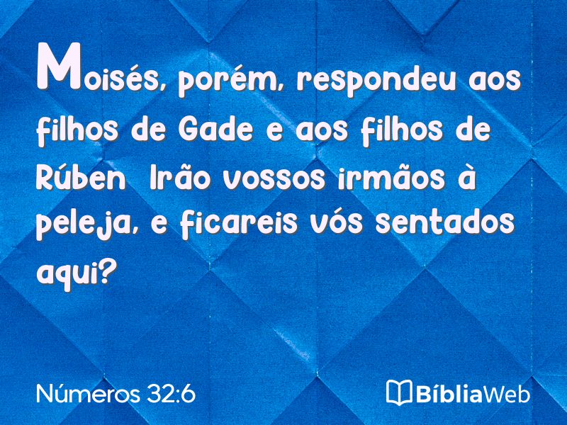 Números 32:6 em imagem para compartilhar