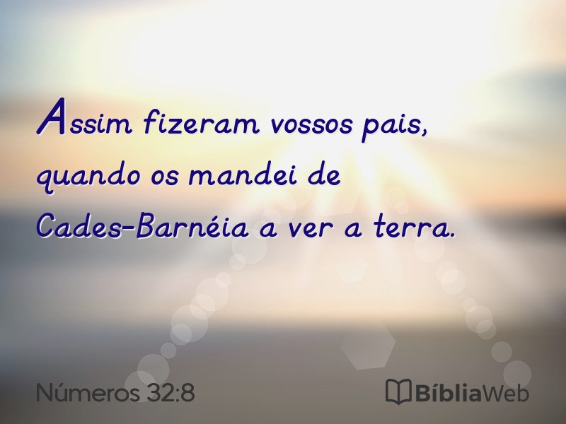 Números 32:8 em imagem para compartilhar