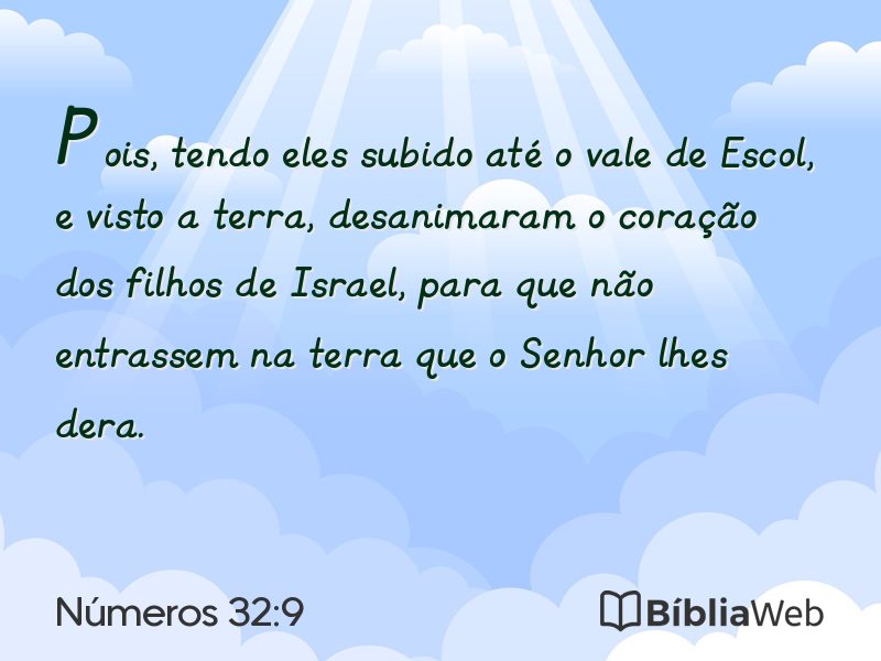 Números 32:9 em imagem para compartilhar