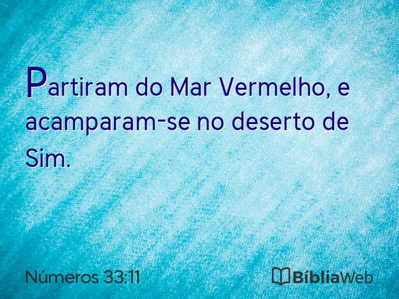Números 33:11 em imagem para compartilhar