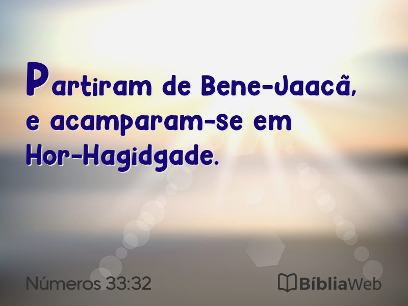 Números 33:32 em imagem para compartilhar