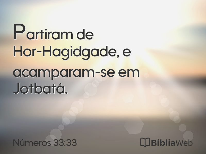 Números 33:33 em imagem para compartilhar