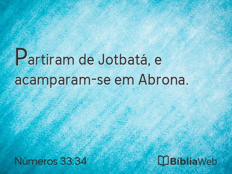 Números 33:34 em imagem para compartilhar