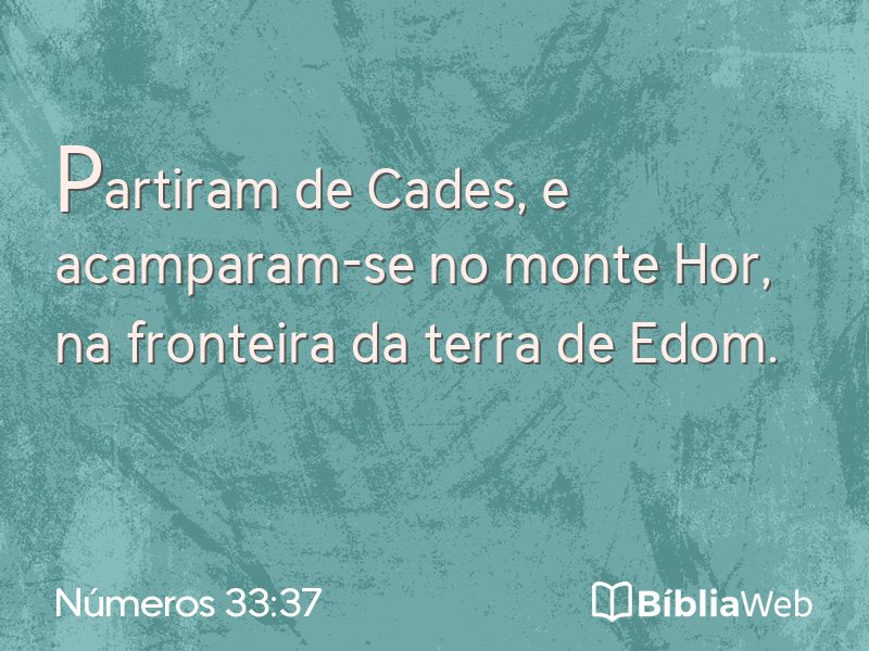 Números 33:37 em imagem para compartilhar