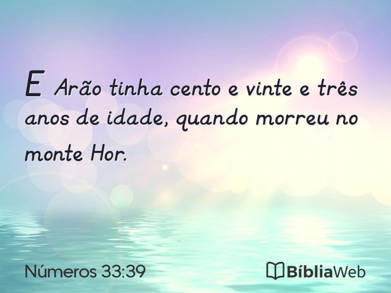 Números 33:39 em imagem para compartilhar