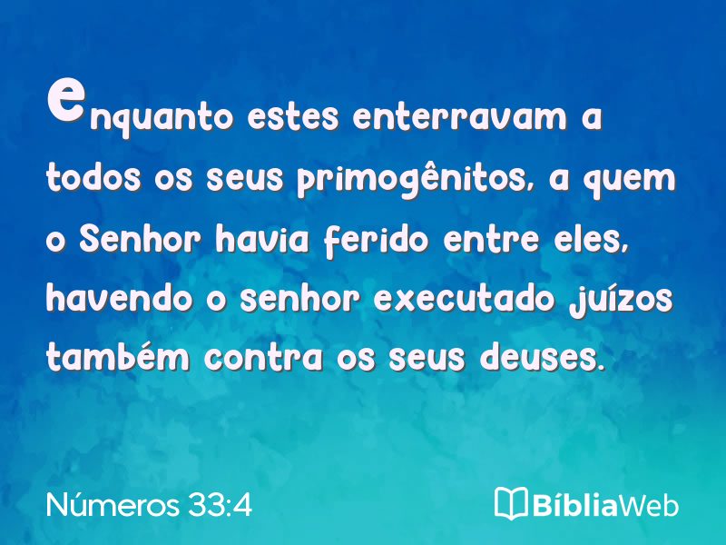 Números 33:4 em imagem para compartilhar
