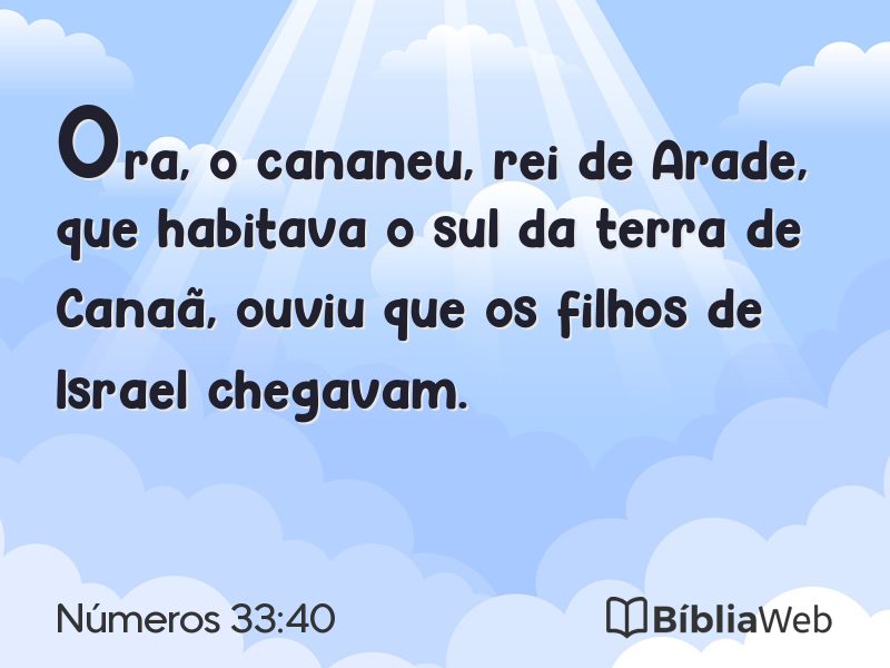 Números 33:40 em imagem para compartilhar