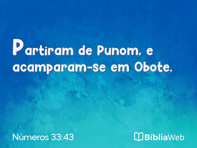 Números 33:43 em imagem para compartilhar