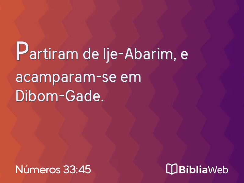 Números 33:45 em imagem para compartilhar