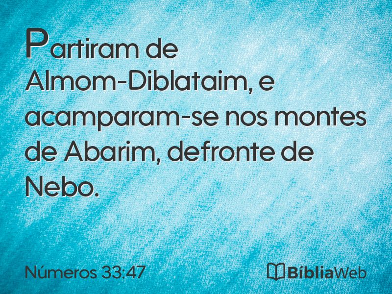 Números 33:47 em imagem para compartilhar