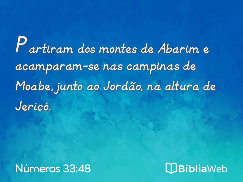 Números 33:48 em imagem para compartilhar
