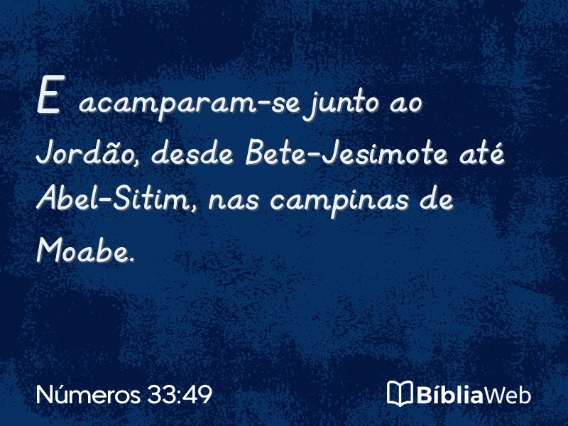 Números 33:49 em imagem para compartilhar
