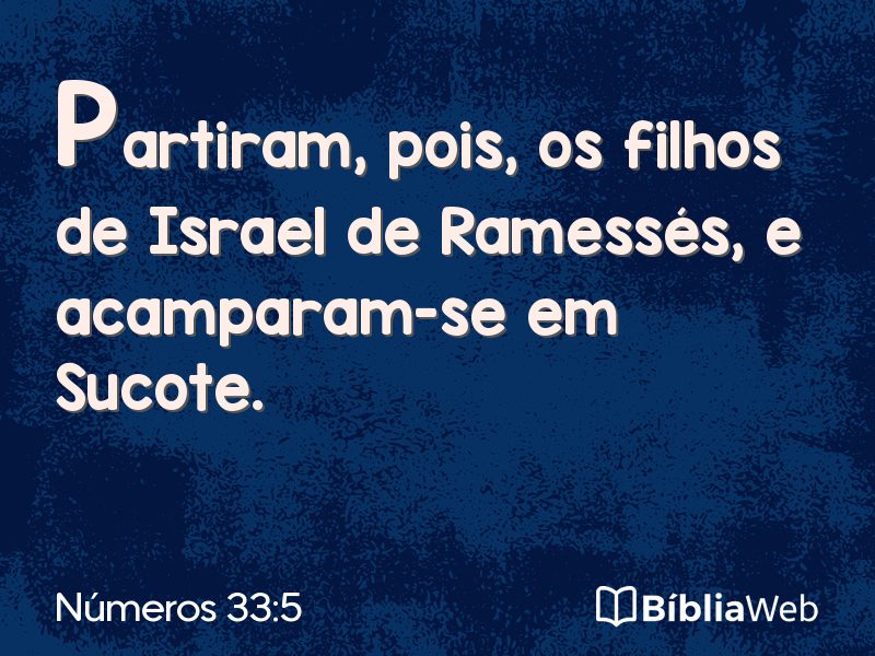 Números 33:5 em imagem para compartilhar