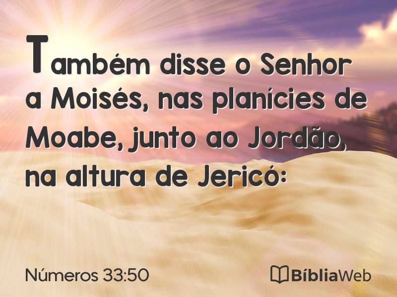 Números 33:50 em imagem para compartilhar