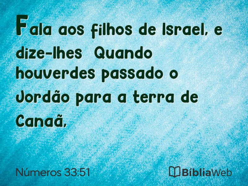 Números 33:51 em imagem para compartilhar