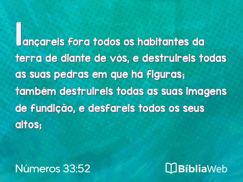 Números 33:52 em imagem para compartilhar