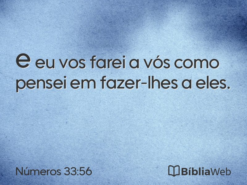Números 33:56 em imagem para compartilhar
