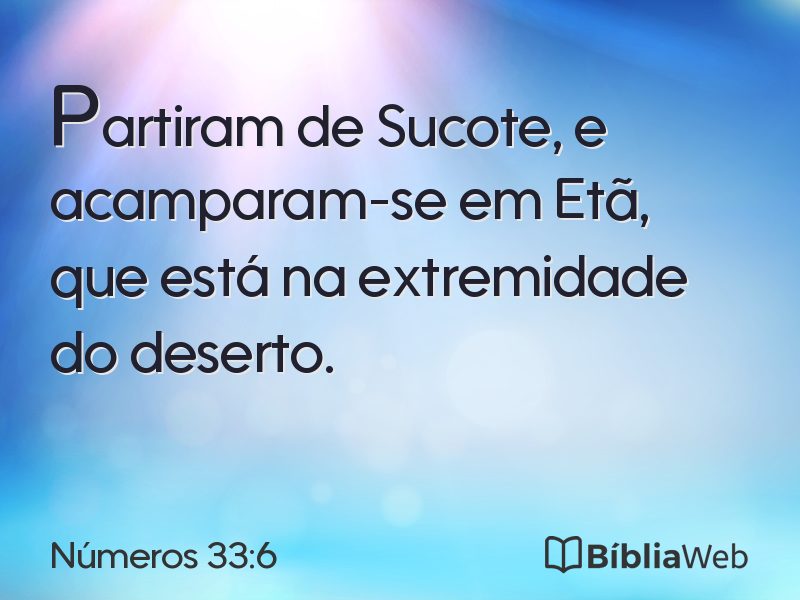 Números 33:6 em imagem para compartilhar