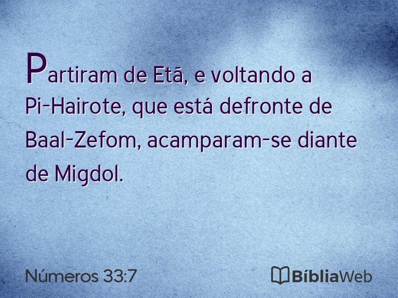 Números 33:7 em imagem para compartilhar