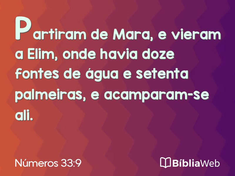 Números 33:9 em imagem para compartilhar