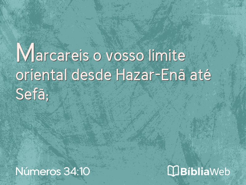 Números 34:10 em imagem para compartilhar